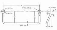 Straight Modified Grab Iron with Kink Diagram